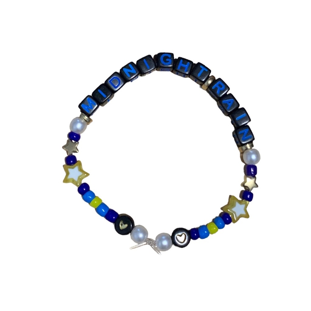 Taylor Swift Handmade Friendship Beaded Bracelet “Midnight Rain”